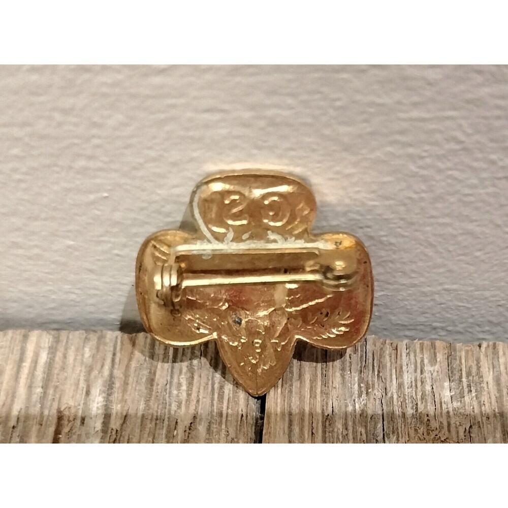 Vintage Girl Scout 1952 Korean War Type 6C Stamped Membership Pin Official Lapel - Picture 10 of 16